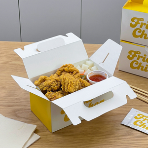 Boîte en papier personnalisée pour la vente en gros de plats à emporter : riz, poulet frit, nuggets, ailes, repas rapides - Product Image 6
