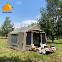 Carpa Inflable Portátil de 9 Metros Cuadrados para Acampar al Aire Libre, Tela de Algodón Impermeable para Fiestas Familiares, Viajes y Campamentos en 4 Estaciones