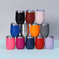 Taza de Viaje Redonda de Acero Inoxidable Clásica de 12 oz para Vino/Cerveza, Vaso Térmico de Doble Pared con Tapa para Camping