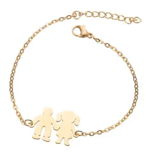 Bán Buôn Thời Trang 316 Phẫu Thuật Thép Không Gỉ Điều Chỉnh Cậu Bé Và Cô Gái Kids Charmed Charm Couple Mẹ Jewelry Bangle Bracelet