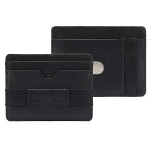 ที่ใส่บัตรฌอง มูโรต์หนังสีดำ ป้องกัน RFID กระเป๋าสตางค์ทรงบาง ใช้ได้ทุกวัน - Product Image 1