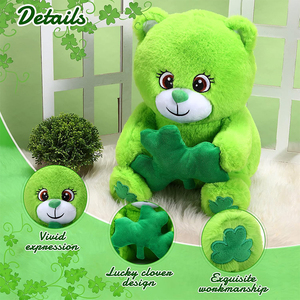 Oso de Peluche Personalizado de Alta Calidad de 12 Pulgadas con Trébol, Lindo Oso de Peluche para Amantes, Regalo para Cumpleaños, Día de San Patricio, Recuerdo de Fiesta - Product Image 2