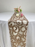 Chemin de Table indien brillant personnalisé, à paillettes dorées, 1 pièce, pour mariage