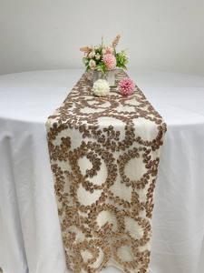 Tỏa Sáng Ấn Độ Bảng Runner Tùy Chỉnh Vàng Sequin Bảng Runner Đám Cưới Bảng Runner Vàng - Product Image 4