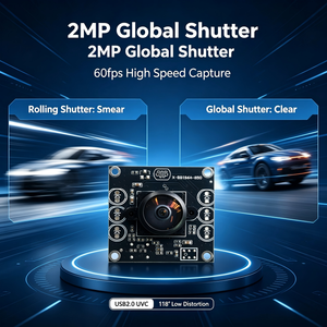 Modulo Telecamera per Riconoscimento Facciale OV9281 Global Shutter 120fps USB2.0 MJPG 170° °   Obiettivo Grandangolare per Visione Artificiale Industriale - Product Image 5
