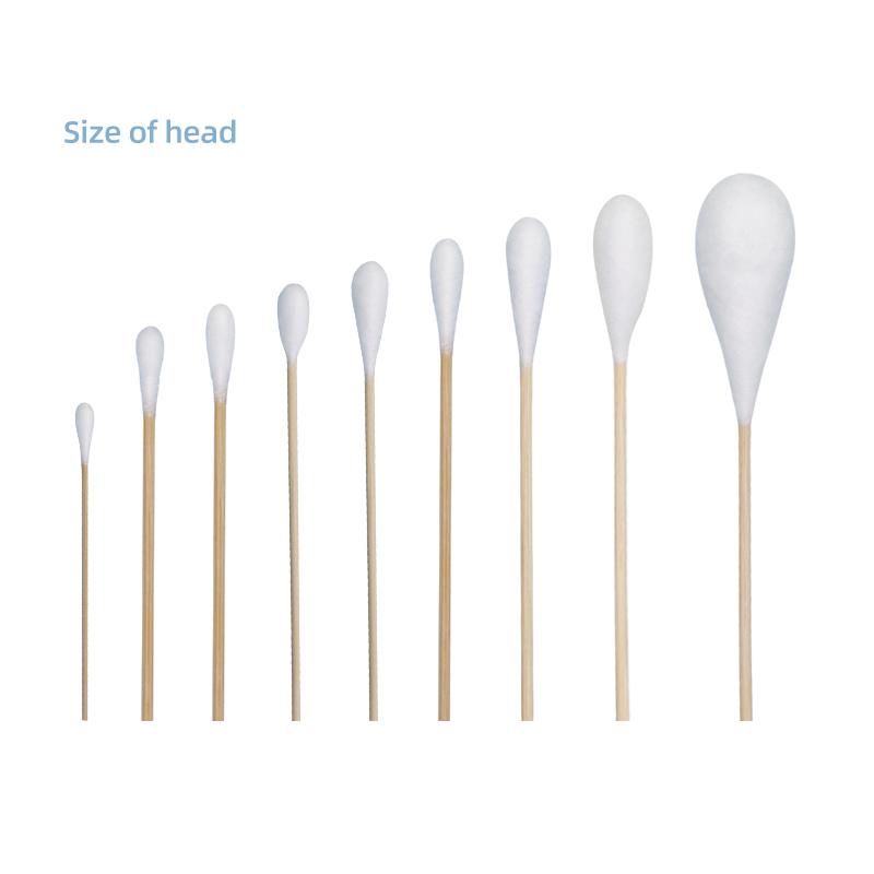 Medical Grade Wood Cotton Tipped Swabs