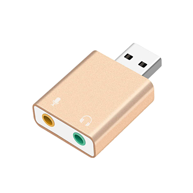 Plug and Play USB External Sound Card 7.1 Virtual Surround Sound Adapter for PC Laptop Gaming Headset (No Driver Needed)