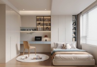 Armoire de Rangement Simple Multi-Usages en Bois, Lit Mezzanine avec Armoire et Bureau pour Chambre d'Enfant