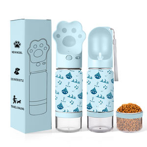 2 في 1 14 أونصة 18 أونصة زجاجة مياه مضادة للتسرب مصنوعة من الستانليس ستيل للسفر للأماكن الخارجية مزودة بأوعية قابلة للفصل ومواد لإطعام الحيوانات الأليفة - Product Image 4