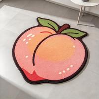 Tapis tufté personnalisé OEM motif dessin animé, tapis en peluche fantaisie irrégulier en forme de nourriture, tapis de sol publicitaire sur mesure en gros