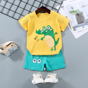 Mùa Hè Mới Trẻ Em Quần Áo 0-6 Năm Tuổi Chàng Trai Và Cô Gái T-Shirts 2-Mảnh Đặt Bé Phù Hợp Với - Product Image 6