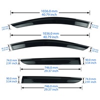 Deflectores de Viento y Lluvia para Ventanas Delanteras y Traseras, Izquierdas y Derechas, Tintados, Juego de 4 Piezas para Kia Sportage MK5 2022 en Adelante