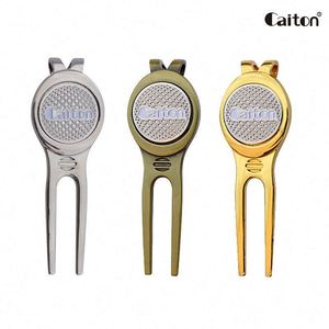 Suministros de golf de lote directo Tenedor de regalo de aleación de zinc verde con logotipo personalizado - Product Image 3