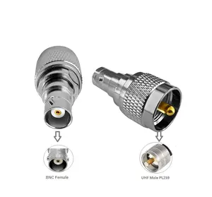 Harga pabrik adaptor antena BNC ke UHF BNC betina Ke UHF jantan PL-259 adaptor Coax PL259