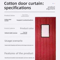 Rideaux de porte Oxford en coton à isolation thermique, coupe-vent, insonorisés, avec fenêtre visible, pour l'entrée du centre commercial de l'hôpital.