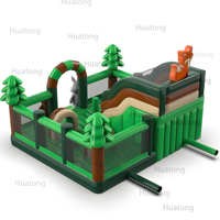 Château gonflable Huatong sur le thème de la forêt avec toboggan pour enfants
