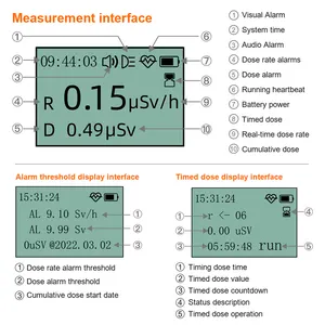 Bosean 2023 Digital Handheld Geiger Detector De Radiação com Bateria Detector De Raio Gama para Interior e Exterior