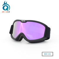 Lunettes de ski de haute qualité OEM personnalisées, nouvelles, avec verres miroir couleur UV400, monture souple en TPU, lunettes de snowboard