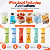 Mesin Pengemas VFFS Sachet Saus Madu Food Grade, Mesin Pengemas Cairan Sirup Buah 6 Jalur Segel Belakang Servo Presisi Tinggi CE