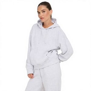 Women's Winter Knitted Pullover Oversized Hoodie Printed Casual Anti-Wrinkle Breathable Quick Dry 100% Cotton Front - Product Image 2