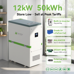 Système de stockage d'énergie solaire JApower 30 kWh, système de stockage d'énergie 12 kW 50 kWh avec onduleur Deye pour application solaire domestique - Product Image 1