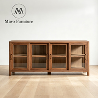 Meuble TV et buffet de salon en bois au design antique moderne avec portes, meuble de rangement personnalisé