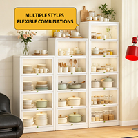 Meuble de rangement vertical pour espaces étroits entre meubles, avec porte basculante multi-niveaux, en métal antirouille, mobilier de maison moderne pour vaisselle