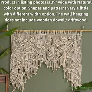Tapisserie murale en macramé tissée à la main 100% coton, décoration moderne pour la maison, fabriquée au Vietnam - Product Image 2