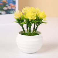 Arrangement de plantes artificielles en pot de lotus à 6 pièces, fausse fleur, ornement de bureau, petite pièce décorative, pot de plante en plastique PP