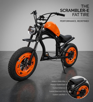 Moto électrique rétro 750W, Chopper Cruiser, E-Bike, démarrage sans clé, style vintage, batterie lithium, moto de ville