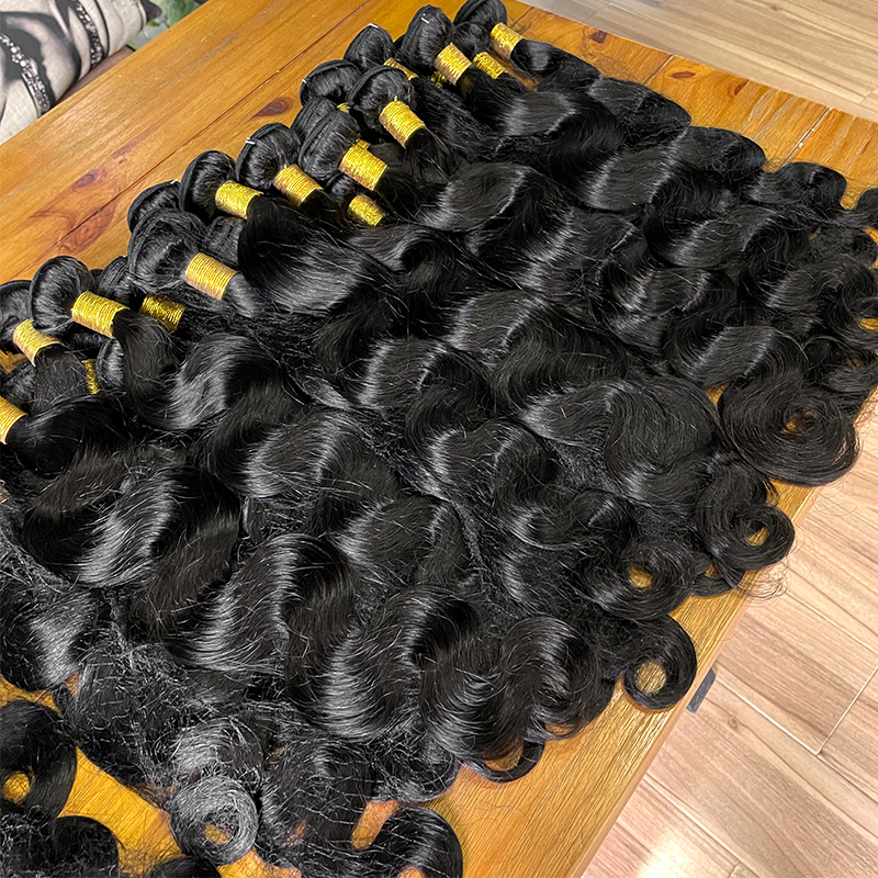 Pacotes de cabelo brasileiro, 9a 10a 12a 100%, corpo cru desenhado, vendedor virgem, atacado