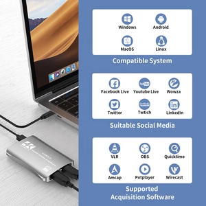 Ghi Âm Hội Nghị Phát Sóng Trực Tiếp 4K @ 60Hz HDM Sang USB3.0 Thẻ Ghi Hình Trò Chơi <span class=keywords><strong>Video</strong></span> 4K HD - Product Image 6