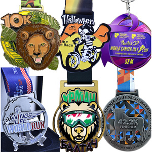 Medalla Deportiva Personalizada de Metal, Diseño de Fábrica, Aleación de Zinc 3D, para Maratón 5K, Fútbol, Taekwondo, Natación, Premio para Finalistas - Product Image 1