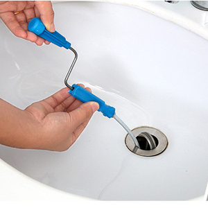 Strumento per Sbloccare <span class=keywords><strong>Scarichi</strong></span> di <span class=keywords><strong>Lavandini</strong></span> <span class=keywords><strong>e</strong></span> Vasche da Bagno, Pulitore a Molla con Due Impugnature per Capelli <span class=keywords><strong>e</strong></span> Ostruzioni - Product Image 6