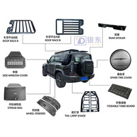 Defender voiture mise à niveau pièces accessoires marque corps Kit rack toit lumières becquet échelle boîte latérale pour Jetour T2 2025