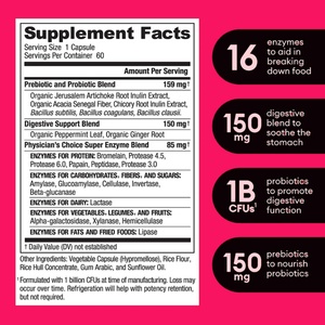 Enzymes digestives OEM, multi-enzymes, prébiotiques et probiotiques biologiques pour la santé digestive et la santé intestinale - Product Image 2