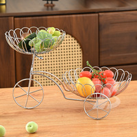 Corbeille à fruits en fil métallique de style moderne et luxueux pour le salon, table basse - Rangement haut de gamme pour fruits secs et gâteaux