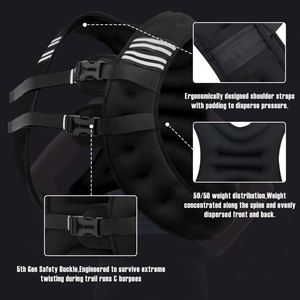 Gilet lesté tactique réglable et durable de haute qualité, très vendu, pour l'entraînement et le levage de poids - Product Image 5