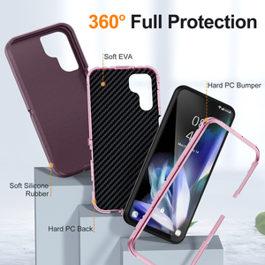 Étui de protection robuste trois-en-un pour Samsung Galaxy S25, S24, <span class=keywords><strong>S23FE</strong></span>, S22 Ultra Plus, A54, A53, A16, A15, A14, A13 - Product Image 6