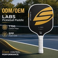 Raquette de pickleball Boom Labs 16 mm en fibre de carbone T700, noyau en mousse intégrale, bordure en EVA, OEM, vente en gros personnalisée