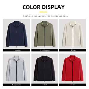 เสื้อแจ็คเก็ตขนแกะเคลือบคุณภาพสูงสำหรับผู้ชาย ใส่กลางแจ้งในฤดูหนาว มีโลโก้ด้านหน้า กันลม กันน้ำ - Product Image 2