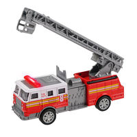 13cm Simulation Camion de Pompiers Alliage Électrique Moulé Sous Pression Modèle Véhicule 1:32 Jouets Moulés Sous Pression