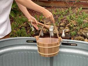 Juego de Cubo y Cucharón para Sauna de Cedro, 4L (<span class=keywords><strong>1</strong></span> Galón), Madera de Cedro Rojo para Cuarto de Vapor - Product Image 3