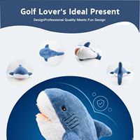 Housse de tête de club de golf en peluche amusante en forme de requin de dessin animé, cadeau, en stock