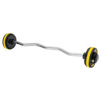 Barre de musculation droite chromée en acier de haute qualité, haltères de fitness durables, ergonomiques, modèle BYS BYS-208