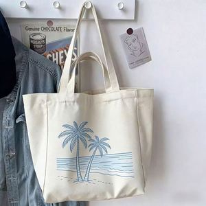 Wholesale Large Custom Canvas Tote <b>Bags</b> Printed with Logo <b>Reusable</b> <b>Shopping</b> <b>Bags</b> for Business Promotion Gifts Daily Use - Product Image 1
