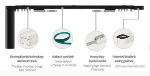 Rideau intelligent sans fil à télé<span class=keywords><strong>commande</strong></span> à moteur automatique pour la maison et ensemble de bricolage de draperie intelligente à rail fini - Product Image 3