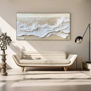 Grande Dipinto a Olio Astratto Moderno <span class=keywords><strong>con</strong></span> <span class=keywords><strong>Cornice</strong></span>, Decorazione Creativa Personalizzata dell'Oceano per Casa e Galleria - Product Image 4