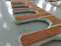 Plateforme de quai pour jet ski en vinyle gonflable OEM Asia Inflatables, forme en E, capacité de 500 kg, plus de 10 places assises