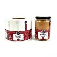 Autocollants en vinyle imperméables, écologiques, de qualité alimentaire, autocollants personnalisés carrés pour pots de confiture de noisettes, étiquettes pour pots de beurre de noix, Pure-easy
